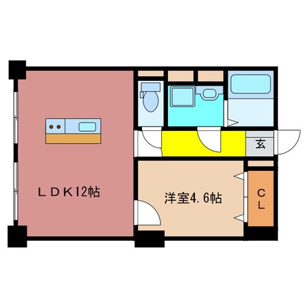 近鉄四日市駅 徒歩7分 4階の物件間取画像